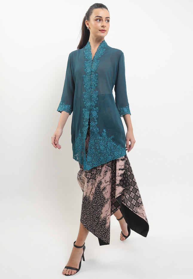 Embroidery Long Kebaya 7/8-Slv>Seret PecahKopi