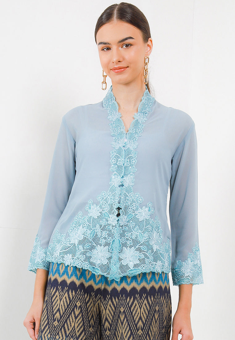 Embroidery Rancang Sirih Kebaya Long/Sleeve