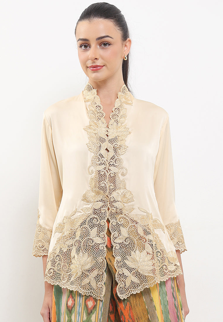 Embroidery Kebaya 7/8-Sleeve>LOTUS Unicolor