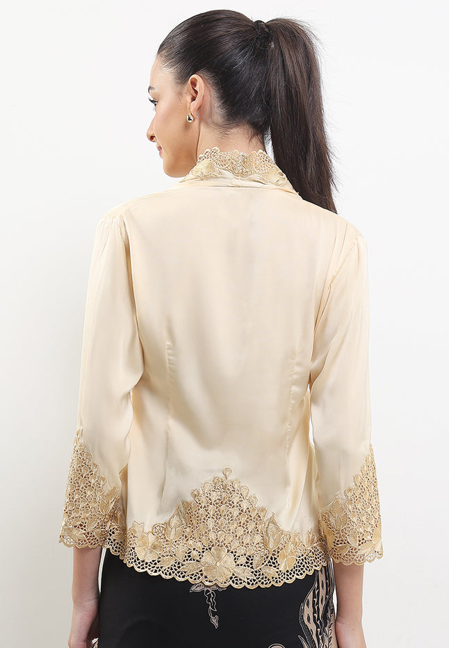Embroidery Kebaya 7/8-Sleeve>Peacock Unicolor