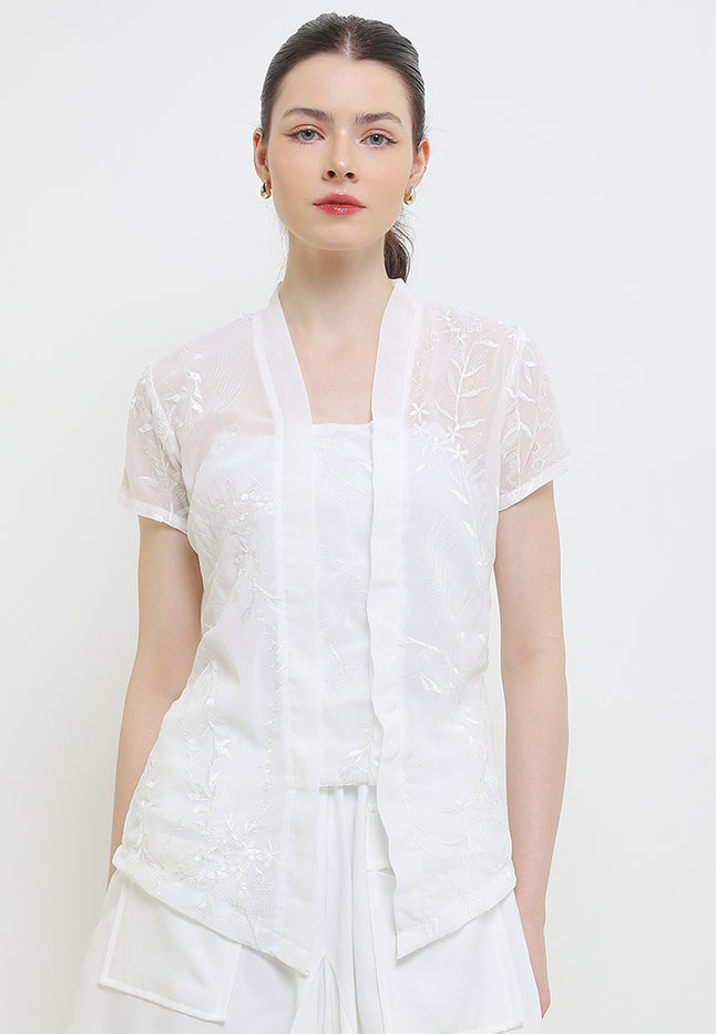 Kebaya Embroidered Kutu CAP-Sleeves