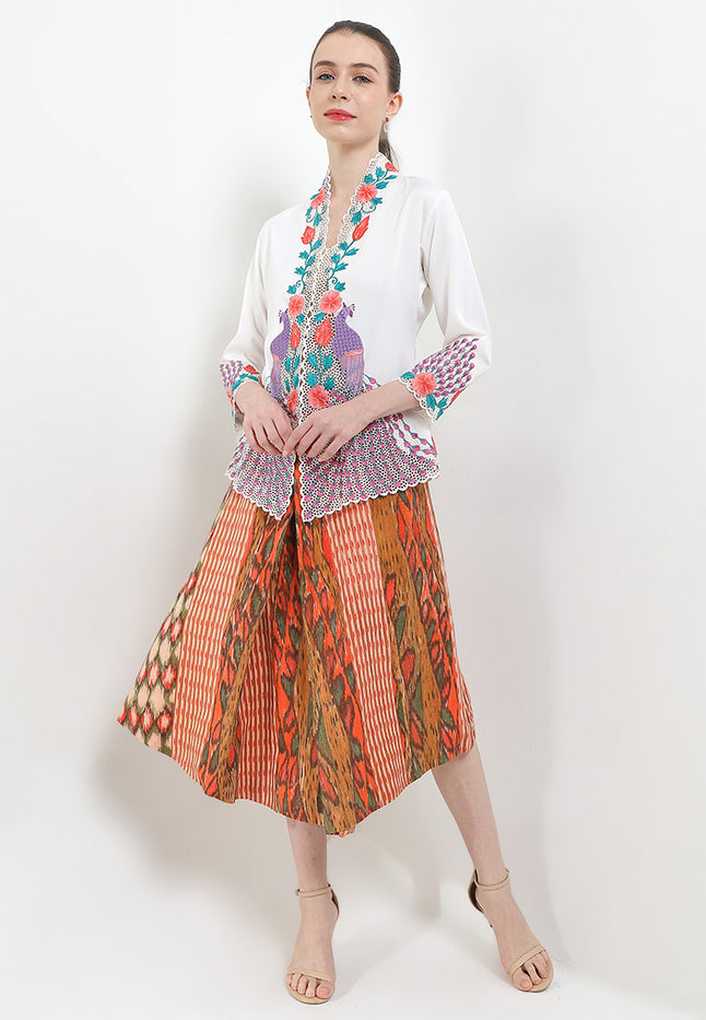 Embroidery Kebaya 7/8-Sleeve>Peacock Colored