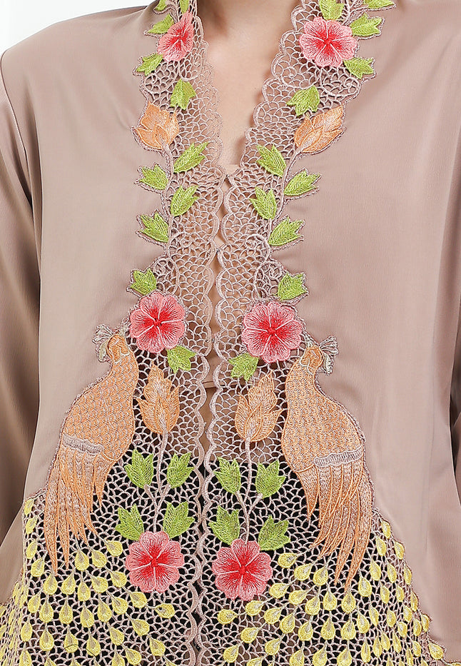 Embroidery Kebaya 7/8-Sleeve>Peacock Colored
