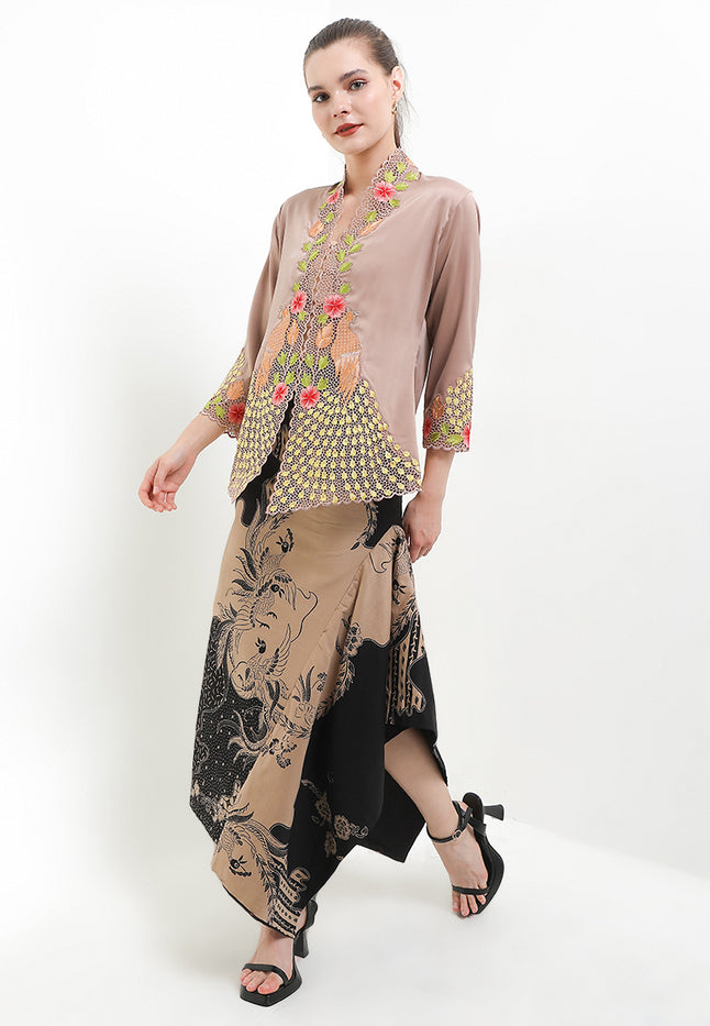 Embroidery Kebaya 7/8-Sleeve>Peacock Colored