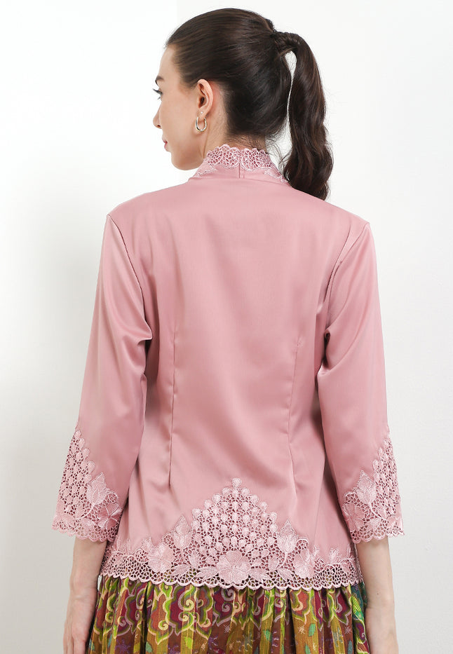 Embroidery Kebaya 7/8-Sleeve>Peacock Unicolor
