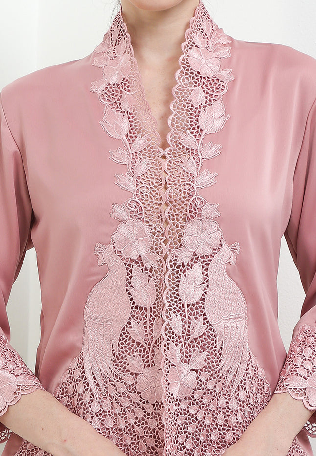 Embroidery Kebaya 7/8-Sleeve>Peacock Unicolor