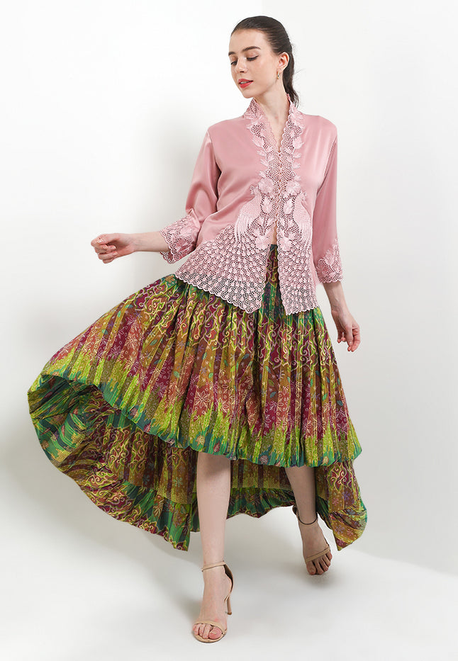 Embroidery Kebaya 7/8-Sleeve>Peacock Unicolor
