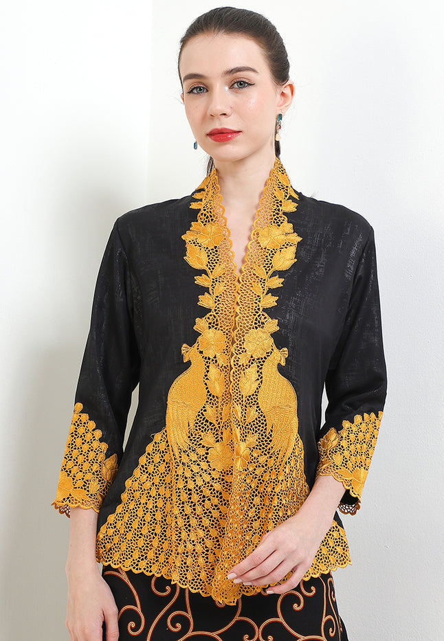 Embroidery Kebaya 7/8-Sleeve>Peacock UniContrast