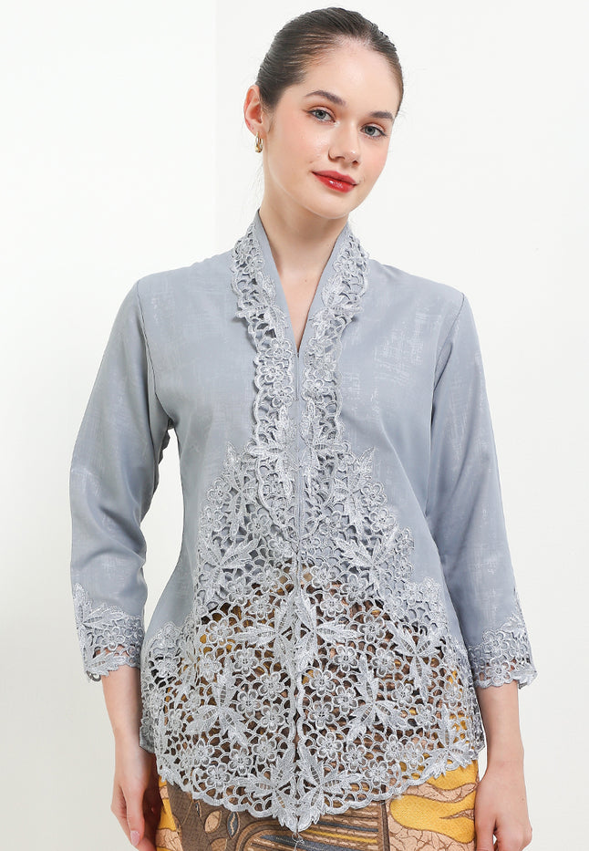Embroidery Kebaya 7/8-Sleeve>Pepaya Leaves