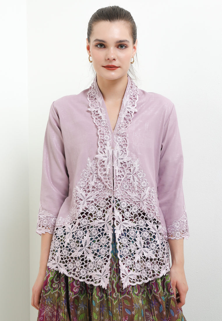 Embroidery Kebaya 7/8-Sleeve>Pepaya Leaves