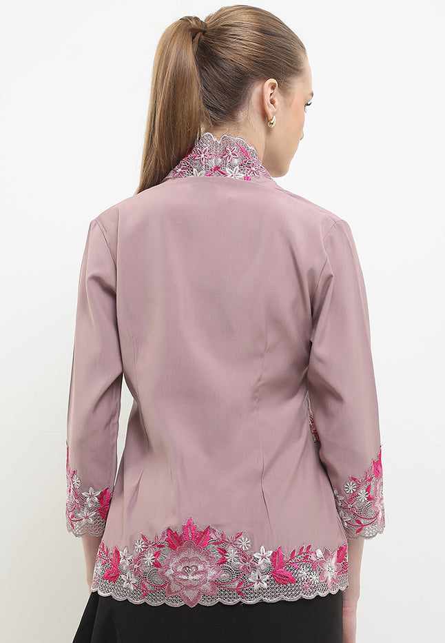 Embroidery Kebaya 7/8-Sleeve>Rose Pinky Colorful