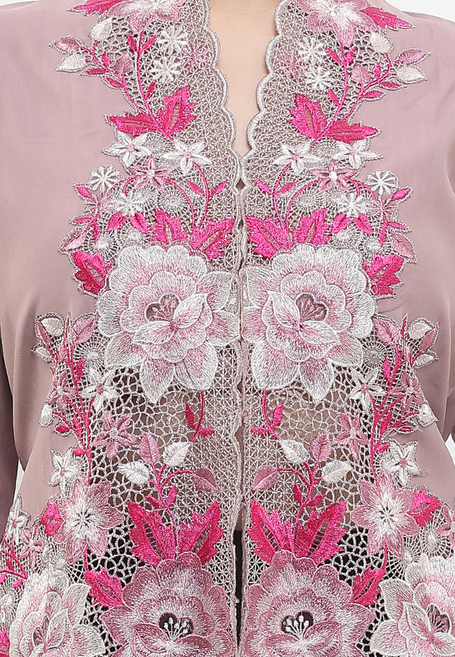 Embroidery Kebaya 7/8-Sleeve>Rose Pinky Colorful
