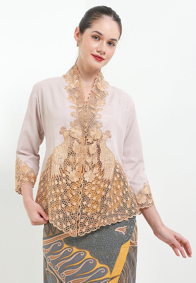 Embroidery Kebaya 7/8-Sleeve>Peacock UniContrast