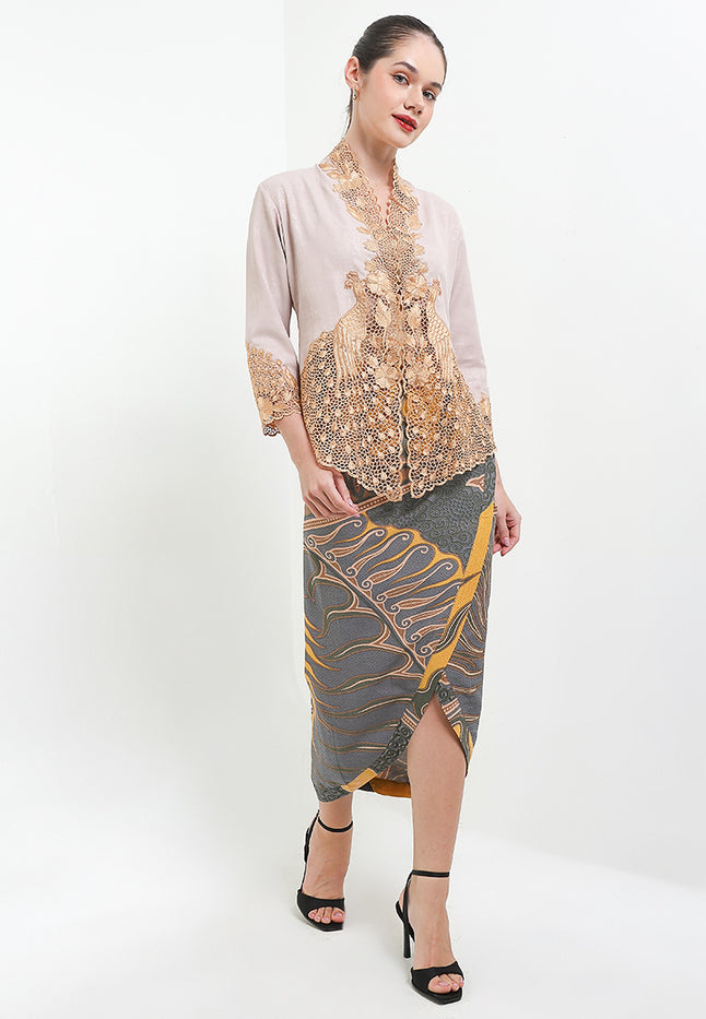 Embroidery Kebaya 7/8-Sleeve>Peacock UniContrast