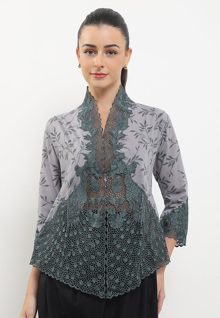Embroidery Kebaya 7/8-Sleeve>Peacock Unicontrast
