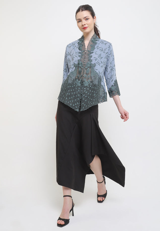 Embroidery Kebaya 7/8-Sleeve>Peacock UniContrast