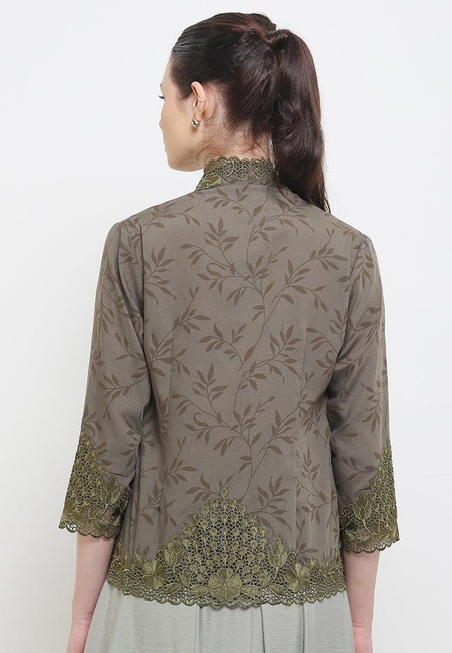Embroidery Kebaya 7/8-Sleeve>Peacock UniContrast
