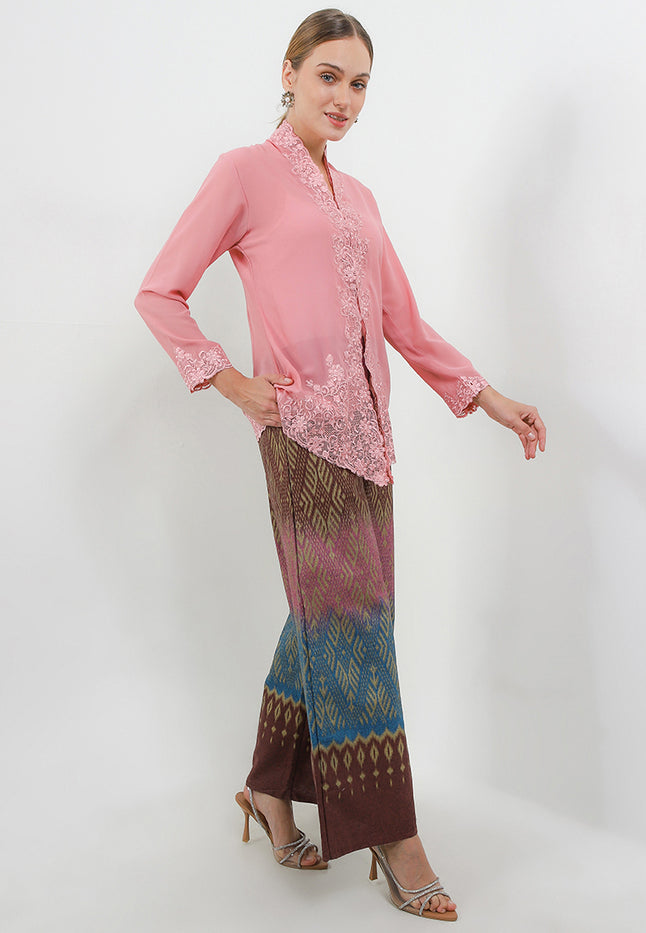 Embroidery Kebaya Classic Long/Sleeve-Seret Kopi