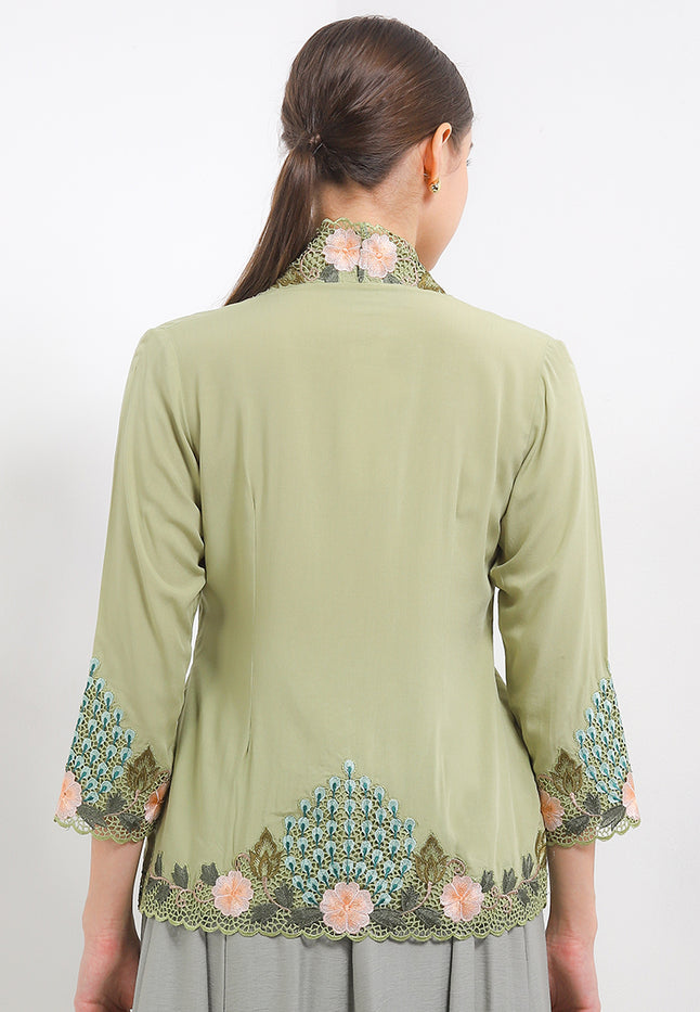 Embroidery Kebaya 7/8-Length Sleeves