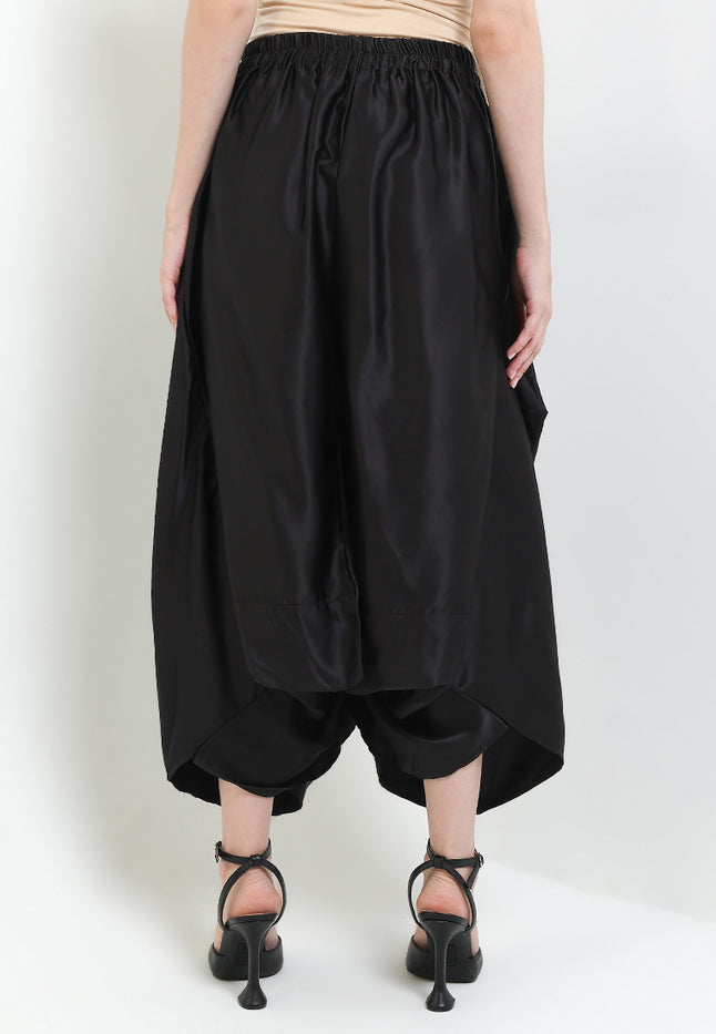 Elastic-waisted Culotte Asymmetric