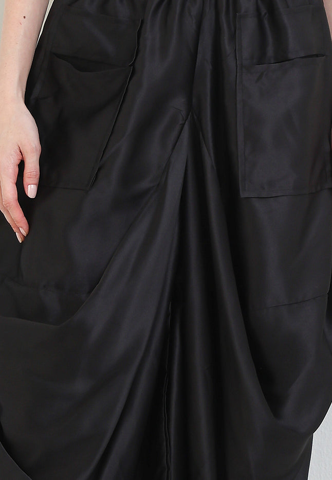 Elastic-waisted Culotte Asymmetric