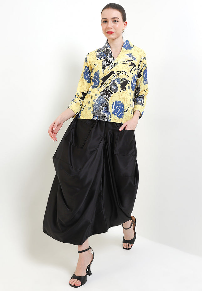 Elastic-waisted Culotte Asymmetric