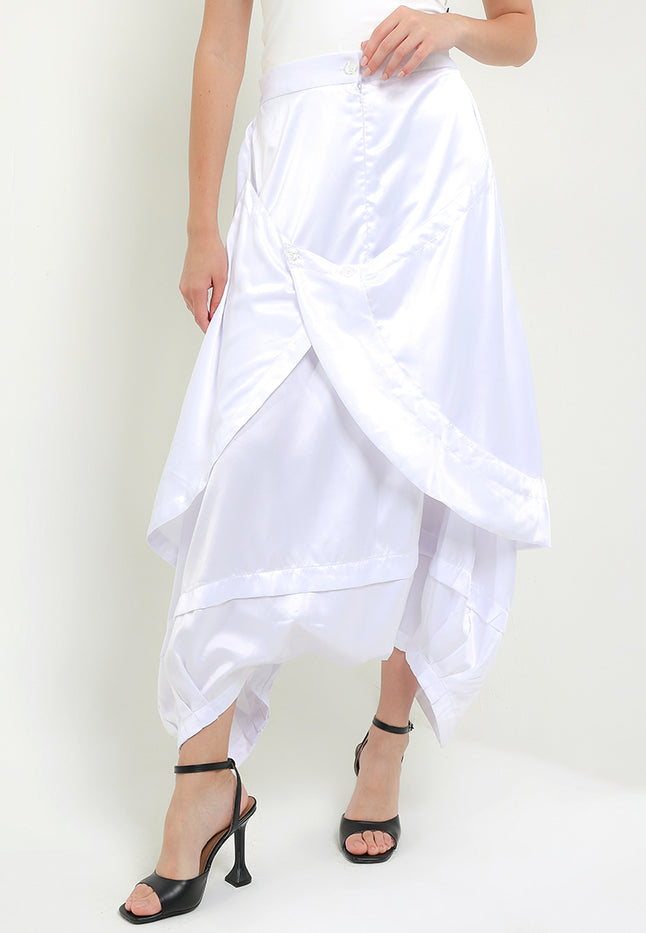 SET Elastic-waisted PantsSkirt Aladin+VEST Button