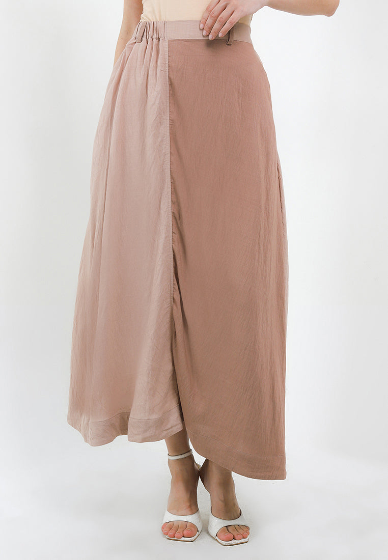 Elastic-Waisted Long Skirt Alaia Cut&Sew