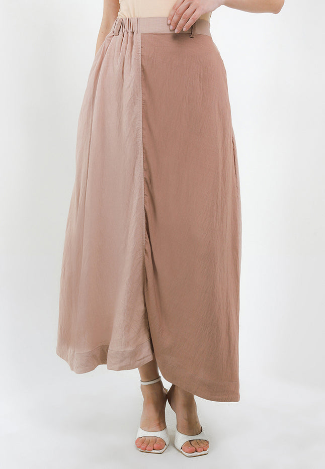 Elastic-Waisted Long Skirt Alaia Cut&Sew