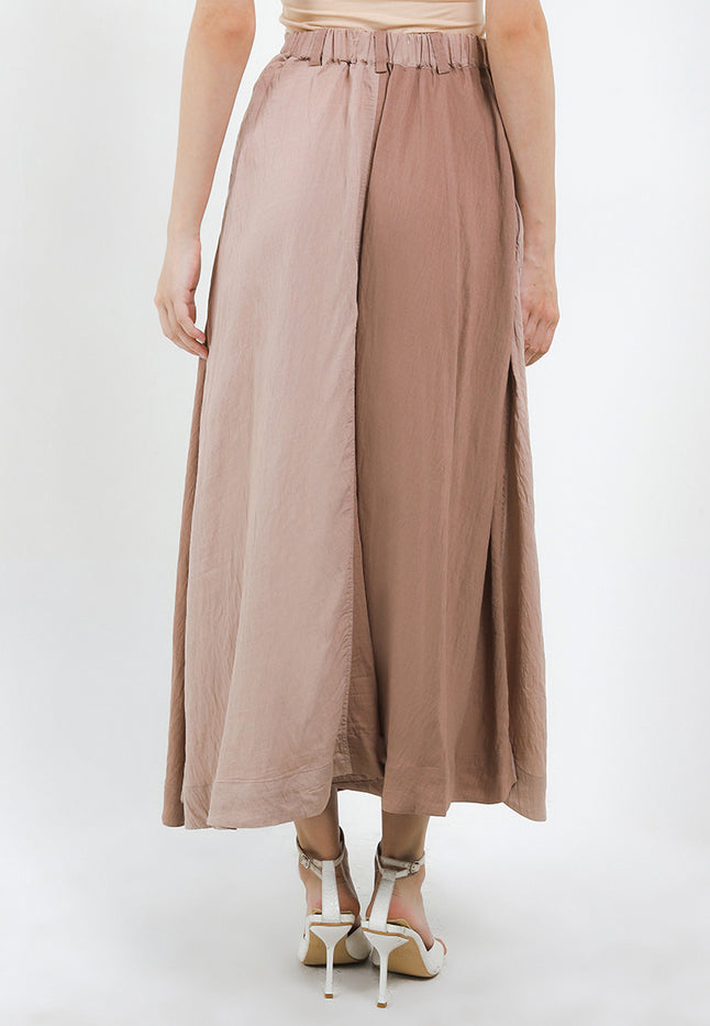 Elastic-Waisted Long Skirt Alaia Cut&Sew