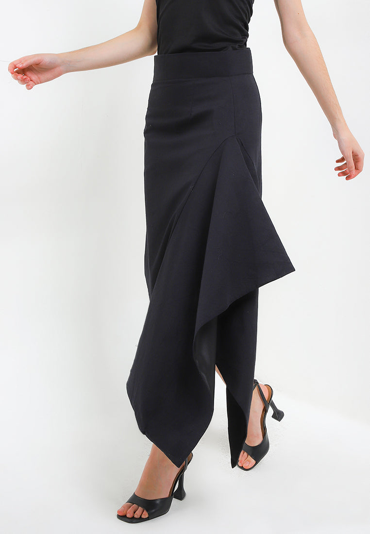 Long Skirt Lanvin Asymmetris+Lining