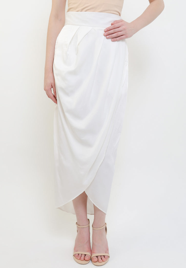 MAXI Skirt HighWaist Pleated Cross Over-BKK