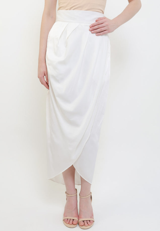 MAXI Skirt HighWaist Pleated Cross Over-BKK