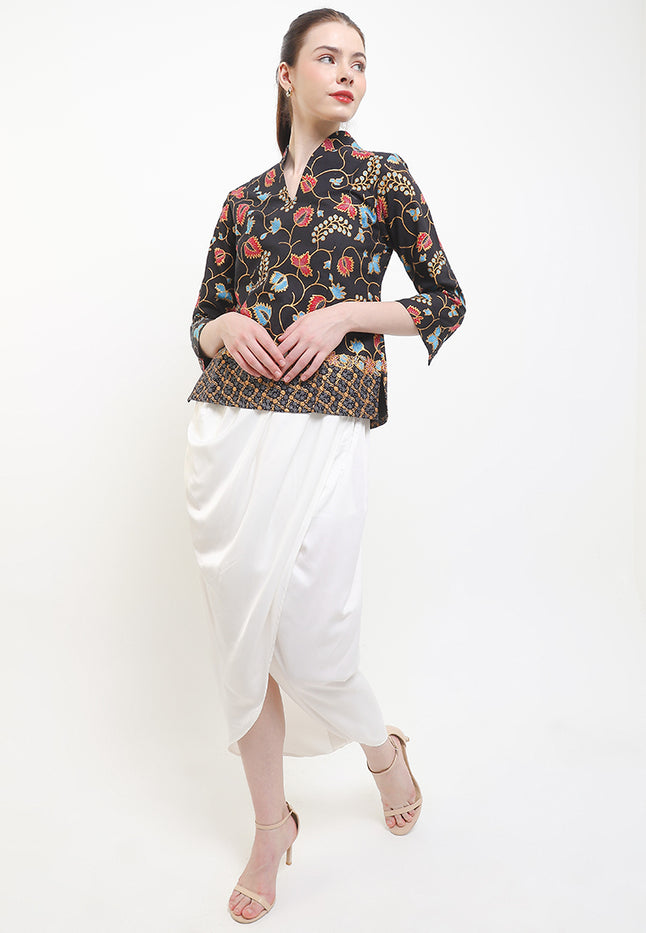 MAXI Skirt HighWaist Pleated Cross Over-BKK