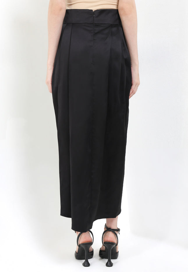 MAXI Skirt HighWaist Pleated Cross Over-BKK