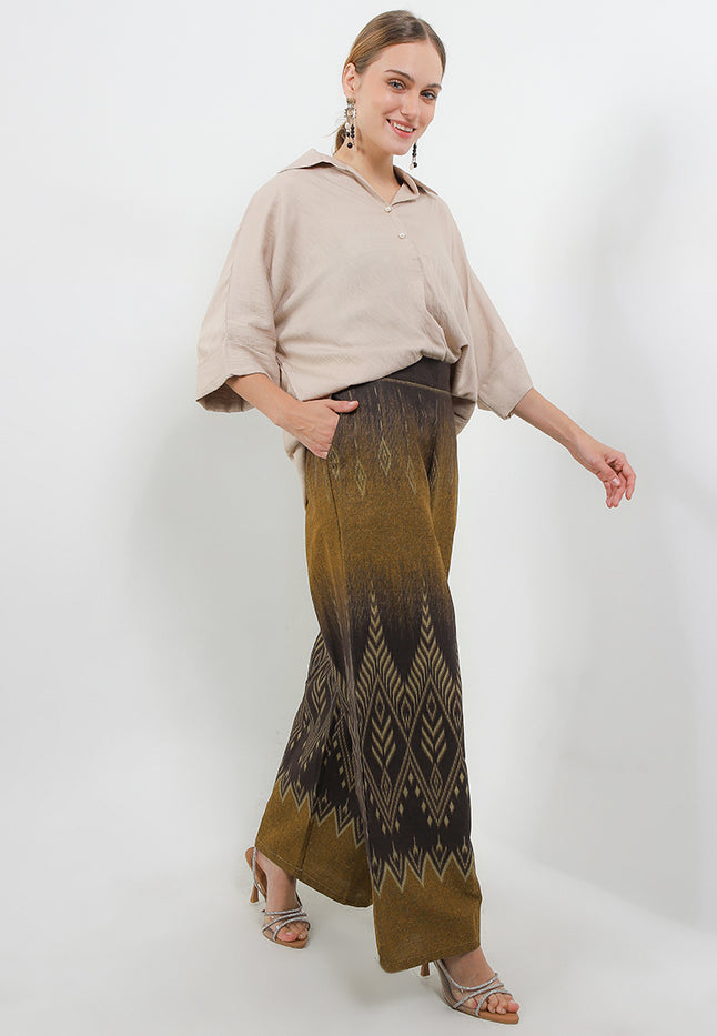 Elastic-waisted Long Pants Batik Rang2-GENESAN