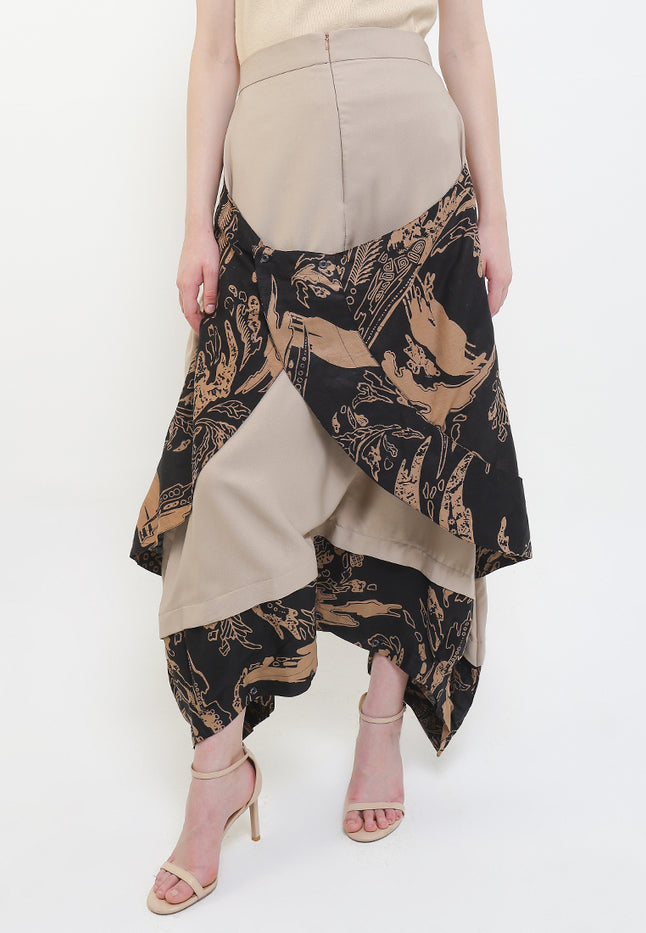 Elastic-waisted PantSkirt Aladin Crossover Cut&Sew