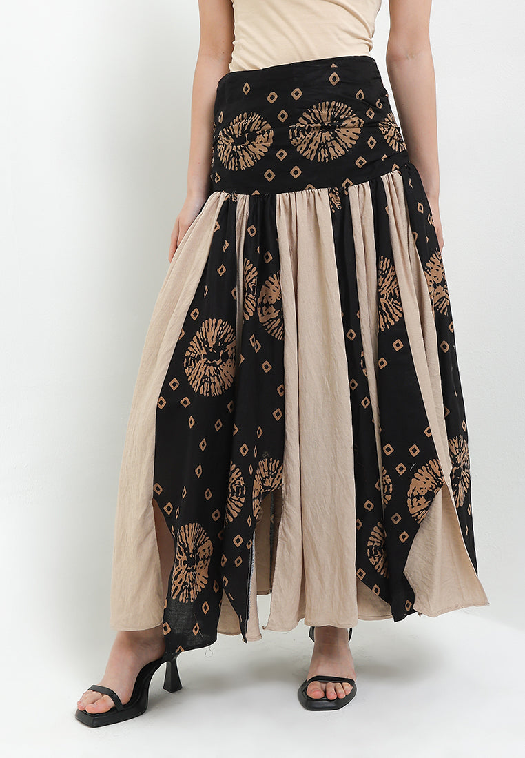 Skirt Irregular MultiCloq Cut&Sew+Lining