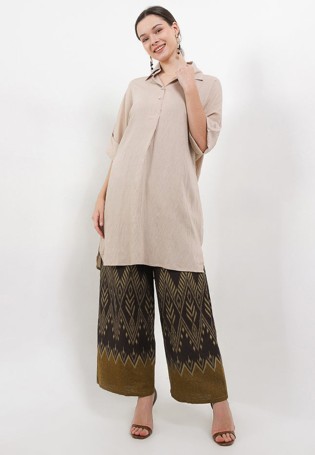 Elastic-waisted Long Pants Batik Rang2-GENESAN