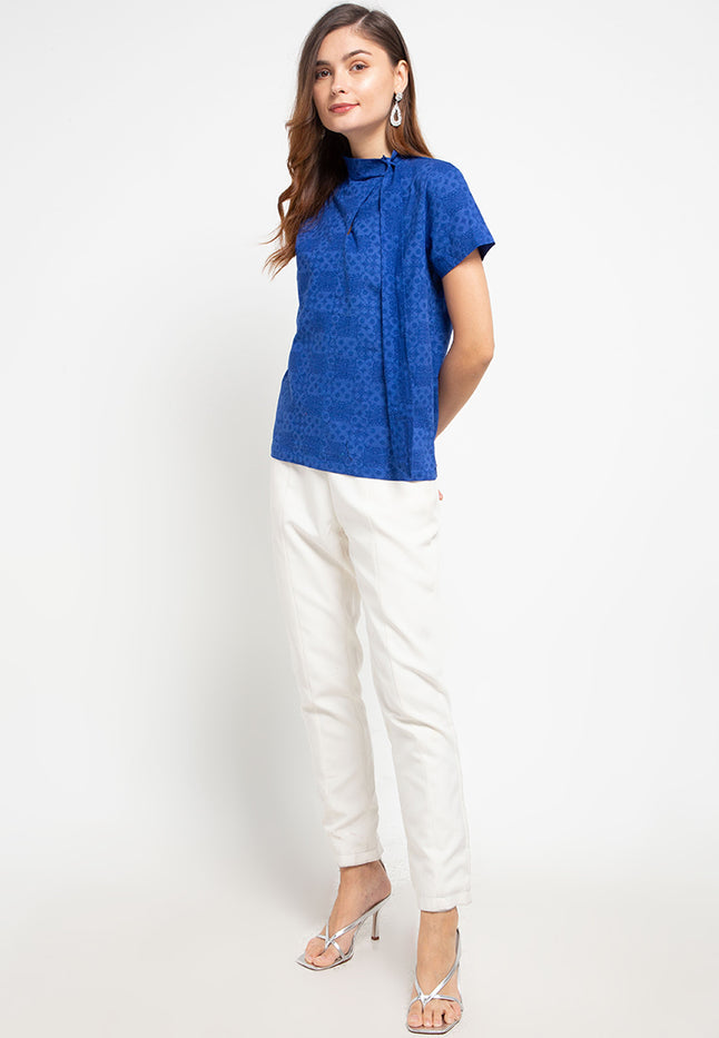 Blouse Collar Asymetris