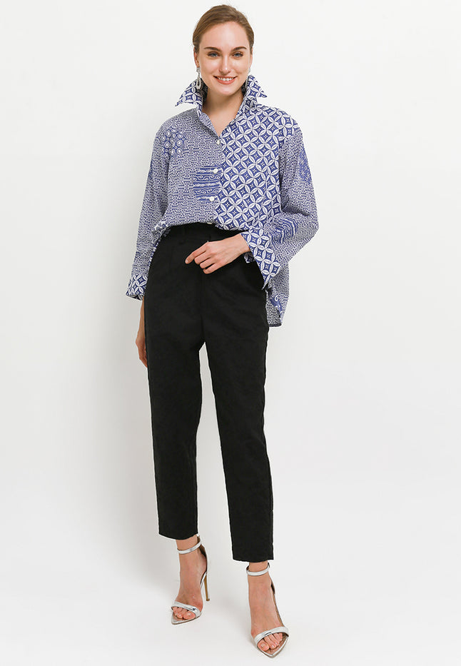 Woman's Shirt Back-FullCloq Long/Slv Cut&Sew