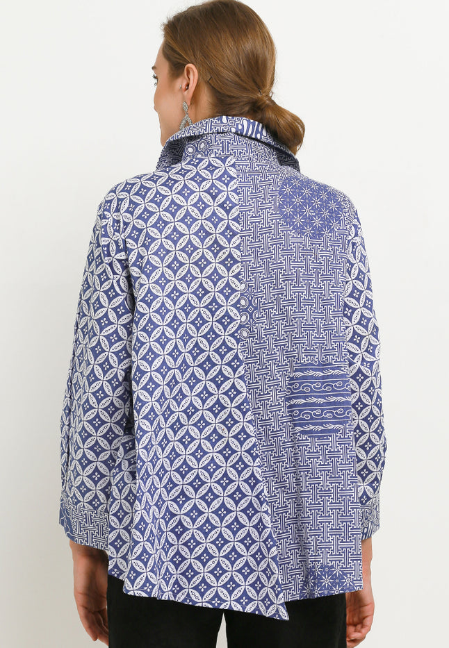 Woman's Shirt Back-FullCloq Long/Slv Cut&Sew