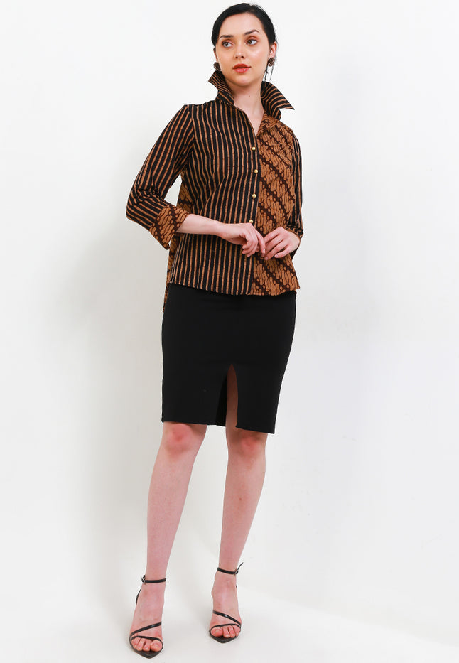 Woman's Shirt BackCloq Long/Slv Cut&Sew