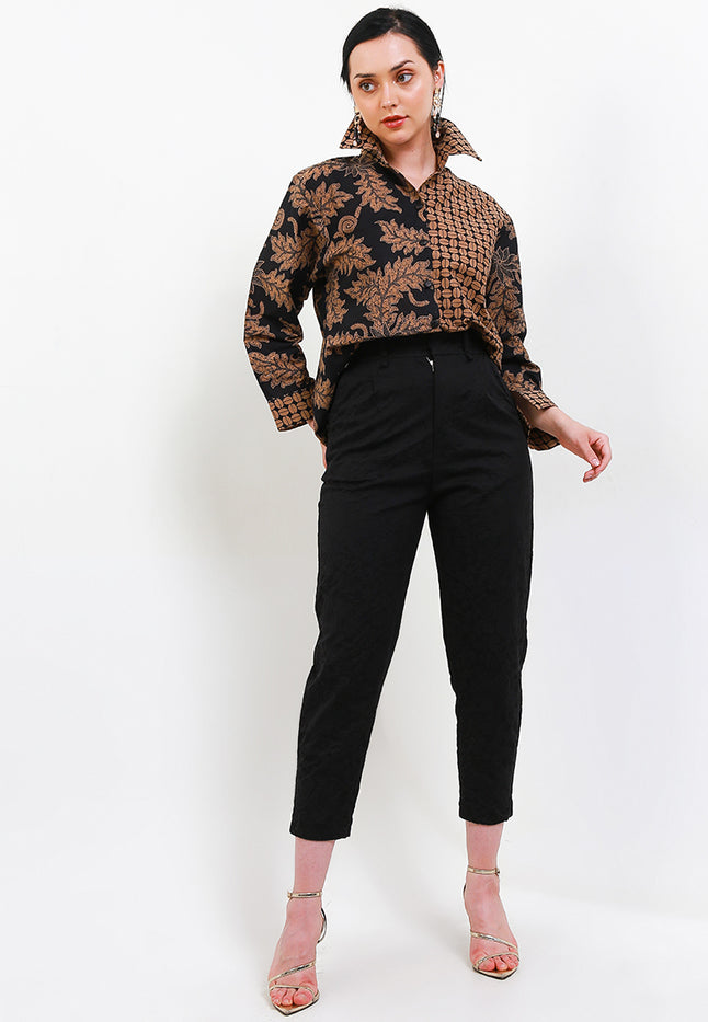 Woman's Shirt Yoke-Cloq Long/Slv Cut&Sew