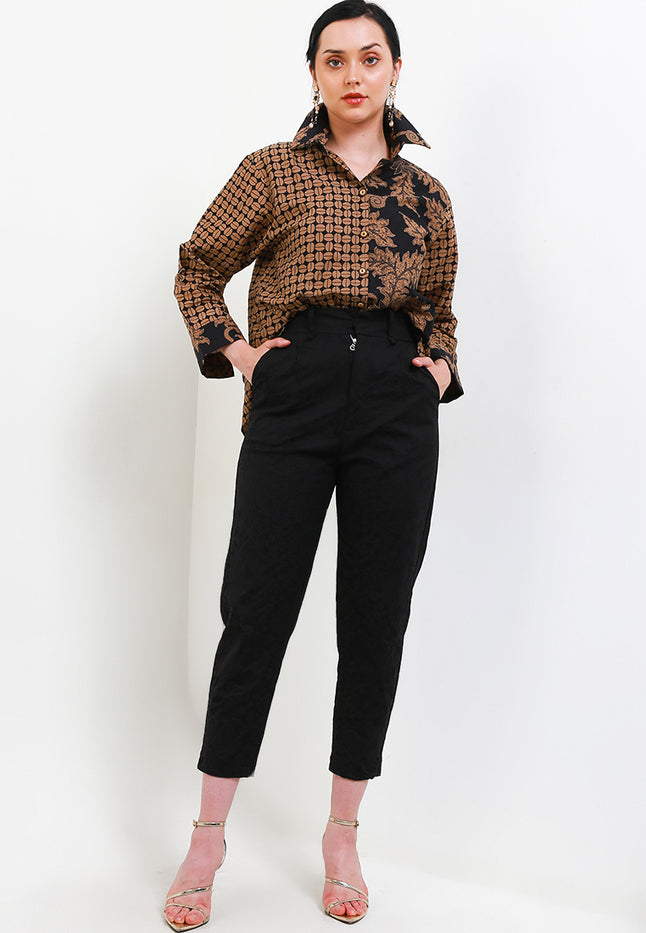 Woman's Shirt Yoke-Cloq Long/Slv Cut&Sew