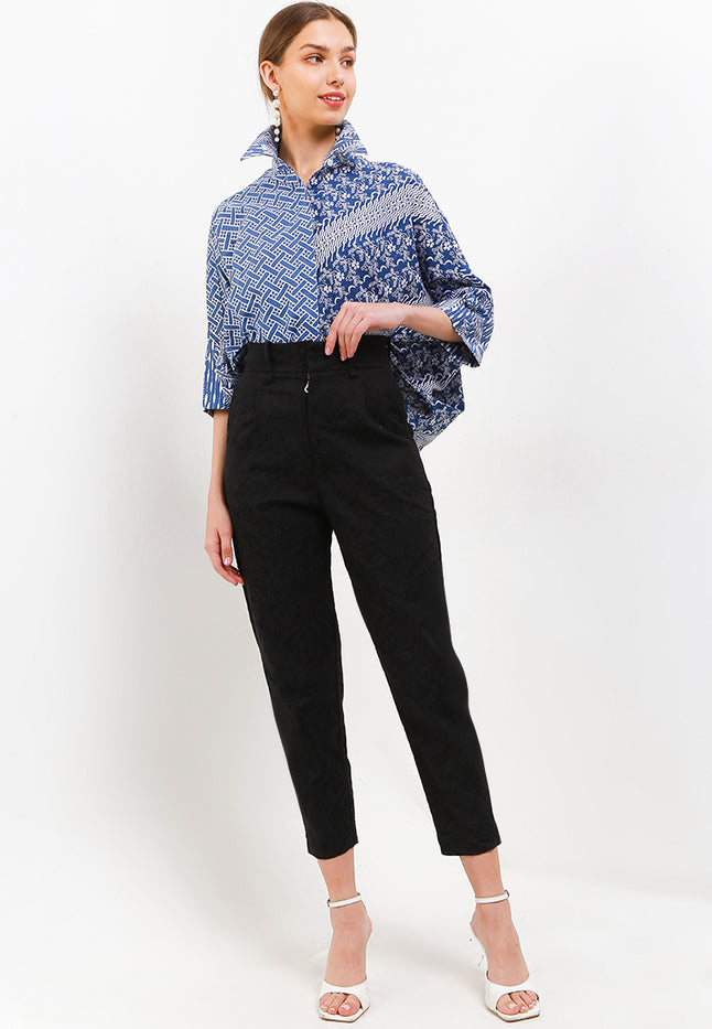 Woman's Shirt Lowo 3/4-length Sleeves Full-Cut&Sew