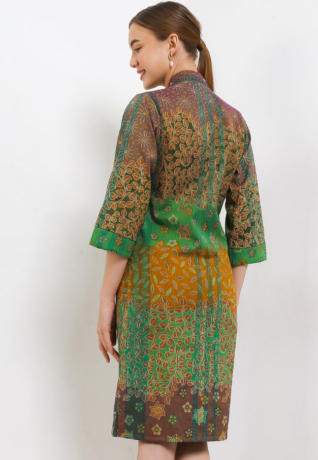 Kebaya Dress Tenun Batik Pesisiran 7/8-length Sleeves Tara+Tricot