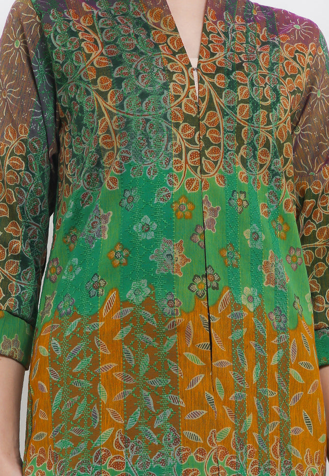 Kebaya Dress Tenun Batik Pesisiran 7/8-length Sleeves Tara+Tricot