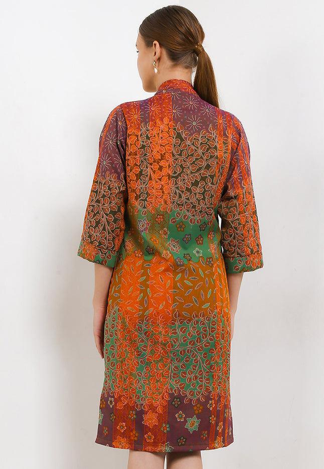 Kebaya Dress Tenun Batik Pesisiran 7/8-length Sleeves Tara+Tricot