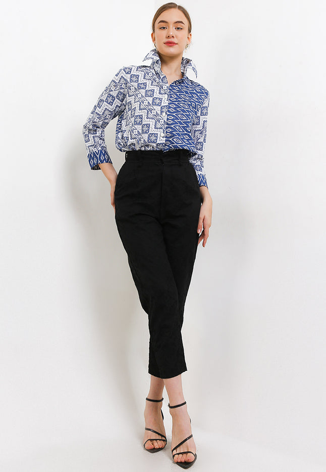 Woman's Shirt BackCloq Long/Slv Cut&Sew